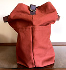 Twig   Horn Leather Canvas Tote Crossbody Bag Rust Project Knitters Bag