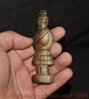 3 6 old Chinese Ancient Dynasty Hetian Jade Carved Person Sacrifice Statue