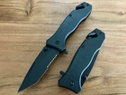 8    Tactical Black Pocket Knife Spring Assisted Open Blade Folding Knife Hunting