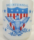 Vintage Milk Glass Bicentennial Coffee Mug Usa 1776 1976 Glasbake America Cup