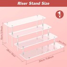 4 Tier Acrylic Display Risers  Clear Perfume Organizer Stand  Large Cupcake