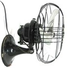 Antique Ge Mid Century 9  Vortalex Vintage Electric Fan  Works  Wall Mount 