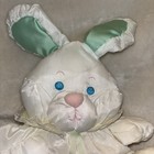Vtg Fisher Price Puffalump Bunny Rabbit Rattle 1988 White Yellow Easter  1359