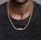 S925 Rope Chain With Moissanite Clasp - 6mm  659 Msrp 18in Chain
