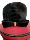 Vintage Schiaparelli 10 Inch Pink Hat Box And Helios Women s  Black Hat With Bow
