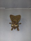 Estate Vintage Brass Fly Vesta Case Match Holder Trinket Ashtray 1950s