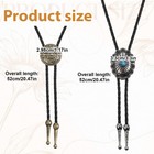 2pcs Bolo Tie For Men Women Native Western Cowboy Leather Necktie Vintage