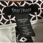 White House Black Market Bermuda Shorts Black White Geometric Pattern Size 2