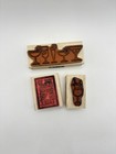 Cocktails Champagne- Set Of 3 Wood Rubber Stamps - Dance On The Table   