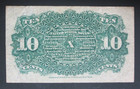 1869 Us Ten Cents  10c  Fractional Currency 4th Issue   Vf xf