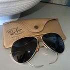 Vtg Ww2 Era 40s Bausch   Lomb Ray-ban Shooting Glasses Gold 1 10 12kt Gf   Case
