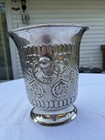 Vintage French Champagne Ice Bucket With Ring Handles Ornate Designs 9    Tx8 1 2   