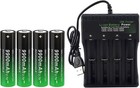 18650 Rechargeable Battery 9900mah   Charger For 26650 14500 16340 4 Pack