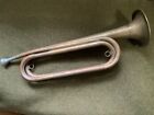 Ww1  Us Army Military Brass Bugle - Stamped Us Regulation
