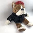 Dan Dee Vintage Stuffed Bulldog Plush Motorcycle Biker Dog Collector s Choice