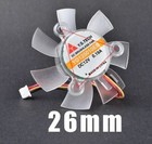 Graphics Card Heat Sink Cooling Fan Dc 12v 0 19a Cooler 45mm 3-pin 26mm 3-hole