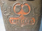 Antique Twin Oaks Vertical Pocket Tobacco  Empty Embossed Tin