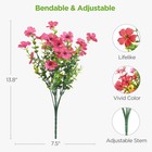 Innogear Artificial Flowers For Outdoors  12 Bundles Uv Mixed 6 Colors