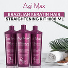 Agi Max Kera-x S oller Semi Di Lino Hair Straightening Red Soller Treatment 3x1l