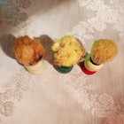 Vintage Natural Bristle Shaving Brush Qty Of 3  --- Green  Red cream  white