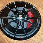 Vintage Porsche 911 Dealership 10    Metal Wall Clock Missing Hour Hand   