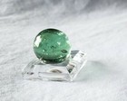 Vintage Light Green Transparent Marble With Bubbles Mint  11 16  Unique Color