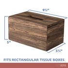 Ilyapa Wood Tissue Box Cover Rectangular - Rustic Farmhouse Wooden Tissue Holder