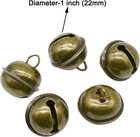 Jingle Bells Copper Bronze 50 Pack 1 Inch Vintage Craft Charms Rust Resistant