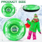 Snow Tube 36  Inflatable Snow Sled For Adult Thickened Heavy Duty Hard Bottom   