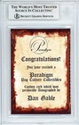 -dan Gable- Beckett Signed autograph auto Olympics Wrestling Card W donald Trump