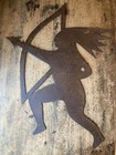 Antique Primitive Sheet Iron Native American Themed Trade Sign weathervane   art
