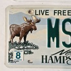 New Hampshire Moose Vanity License Plate     free         Msbs6  specialty Graphic Tag