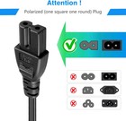 Ul 6ft Ac Power Cord For Magnavox Portable Am fm Radio Cd Boombox Stereo Player