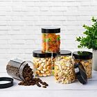 36 Pack  8 Oz Plastic Jars Round Clear Cosmetic Container Jars With White Lids