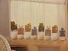2 Pc Crochet Pocket White Tier Curtain Valance Duck Bunny Frog Hippo 60 x 24 