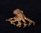 Rare Chinese Art Old Brass Hot Toys Octopus Statue Figure Pet Antique Ornament