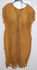 Vtg Buckskin Leather Fringe Tunic Dress Mountain Man Rendezvous Costume Xl xxl
