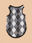 Dog Tank Top Plaid Print Sleeveless Puppy Shirt Breathable Casual Small Pet Vest