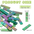 1 X Stained Glass Strip Iridescent Green Mosaic Tiles 300g 10 58 Oz