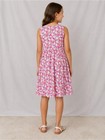 Girls  Pink Floral Sleeveless Dress