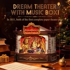 3d Puzzles Wooden Theater For Adults - Diy Music Box Rotating Miniature House   