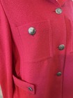 St  John Red Wool Rayon Blazer Jacket Size 12 Button-down