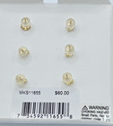 Children s 18k Gold Over Sterling Silver 3-pc Set Pink Cz Stud Earrings Gift Box