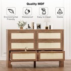 6 Drawer Dresser Wood Burlap Design Double Dresser Chest Of Drawers For Bedroom