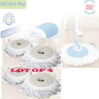 Lot Of 4 Replacement Microfibric Mop Head Refill 4 Hurricane Magic Mop 360   Spin