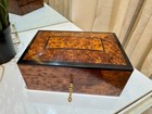 Moroccan Jewellery Box Lockable Thuya Wooden Burl Jewelry Box Organizer With Key
