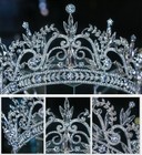 7 2cm Tall Large Crystal Tiara Crown Wedding Bridal Queen Princess For Women