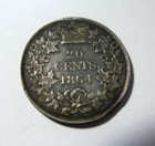 Canada New Brunswick 1864 Silver 20 Cents Xf
