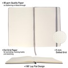 A5 Dotted Notebooks - Grid Notebook  192 Pages  5 7  X 8 4   gray  4 Pack 
