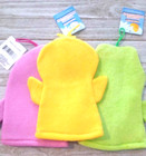 3 Bath Time Fun Bath Puppet Wash Mitts Cute 
